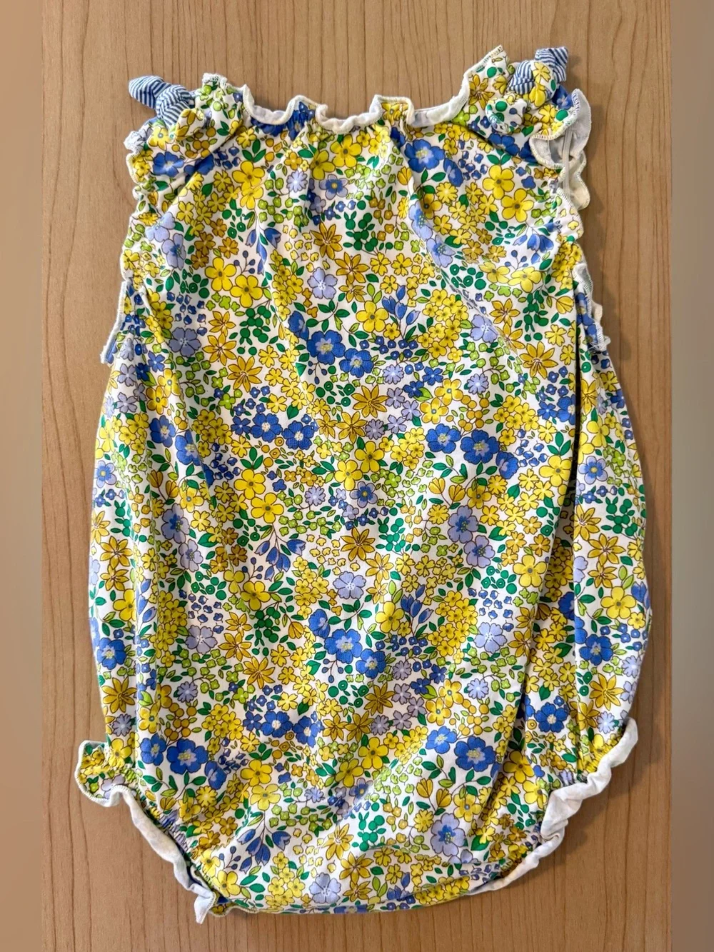Mayoral Yellow, Blue & Green Floral Baby Romper
